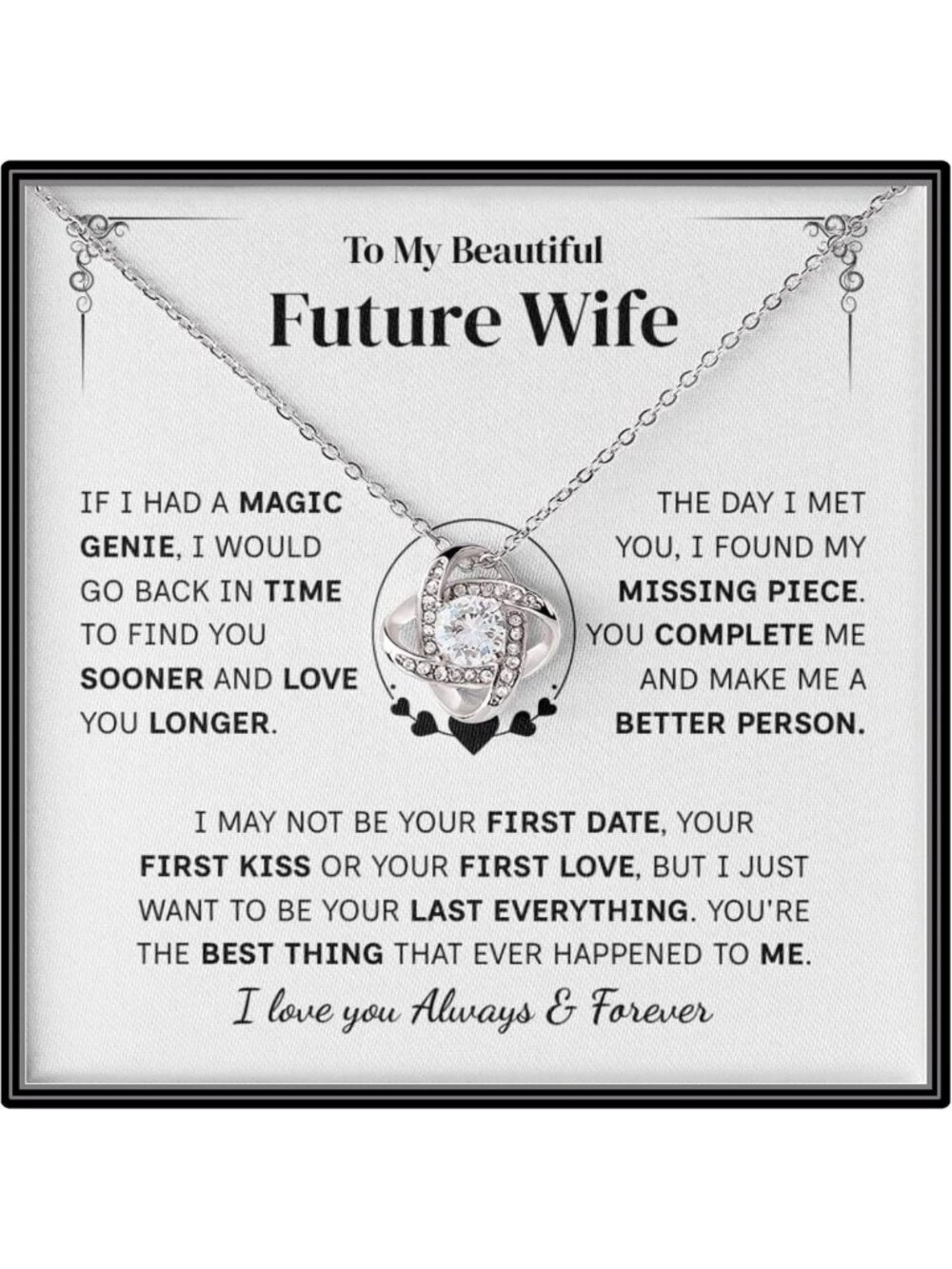 Romantic Soulmate Necklace for Couples - Perfect Gift for Future Wife